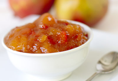 Try our Spiced Mango chutney. A blend of mild spice with sweet flavourful taste of savoury mango.